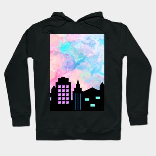 City in a Psychedelic Sky Hoodie